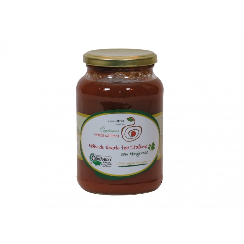 Molho de Tomate Orgânico com Manjericão 550g Molho de Tomate Orgânico com Manjericão 550g